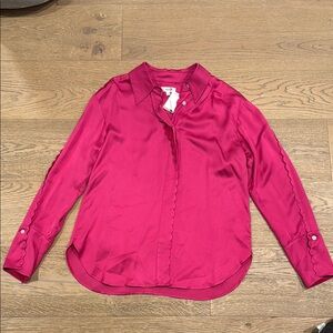 Women's Fuchsia Satin Blouse